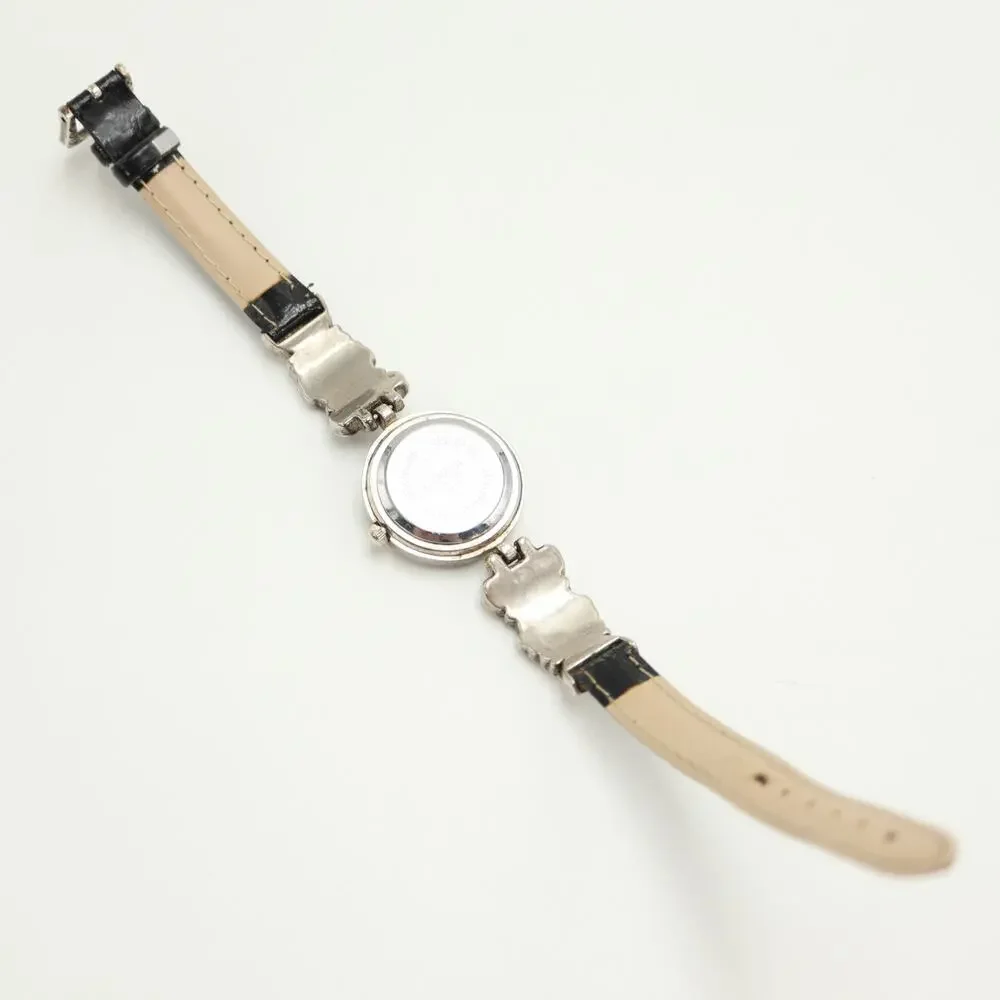 Vintage Geneva Silver Tone Patina 26mm Womens Watch Victorian w New Battery